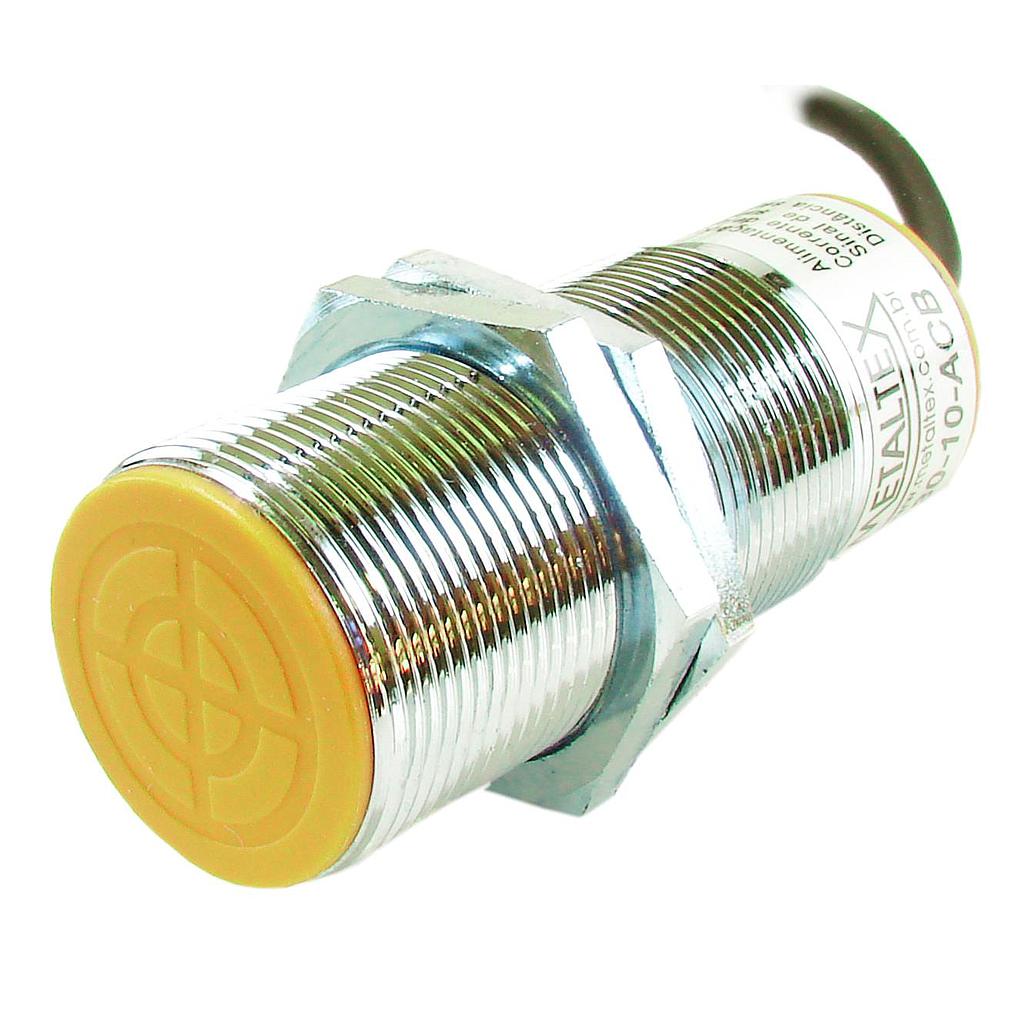 Sensor inductivo rasado M30 SN: 10mm - AC 2 hilos - 1NC