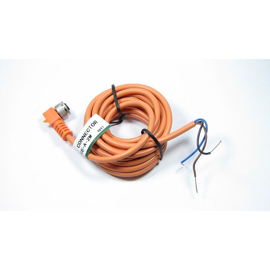 Cable con Conector M8 90º 3 pines 2m