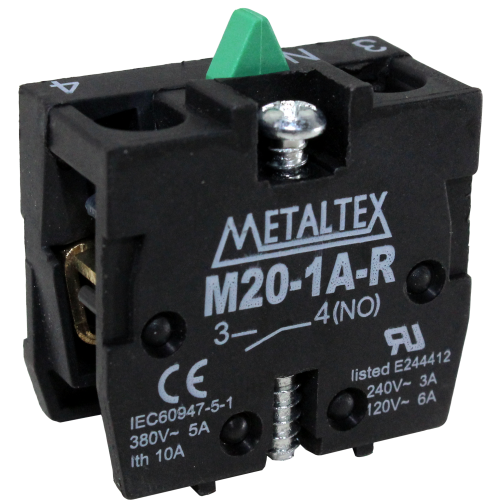 Contacto 1NA para Botón M20/P20 invertido para uso caja CP