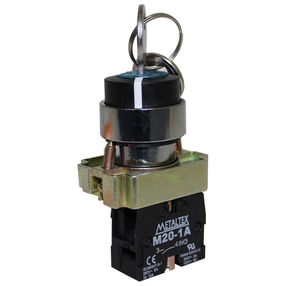 Selectora con llave 22mm metálico 2 posiciones fijas 90G - 1NA