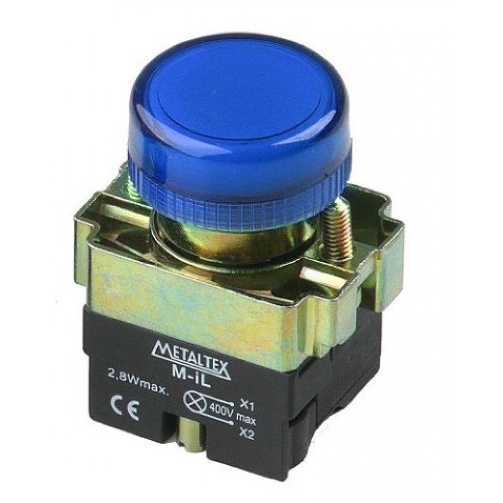 Piloto Led 22mm 220V - azul