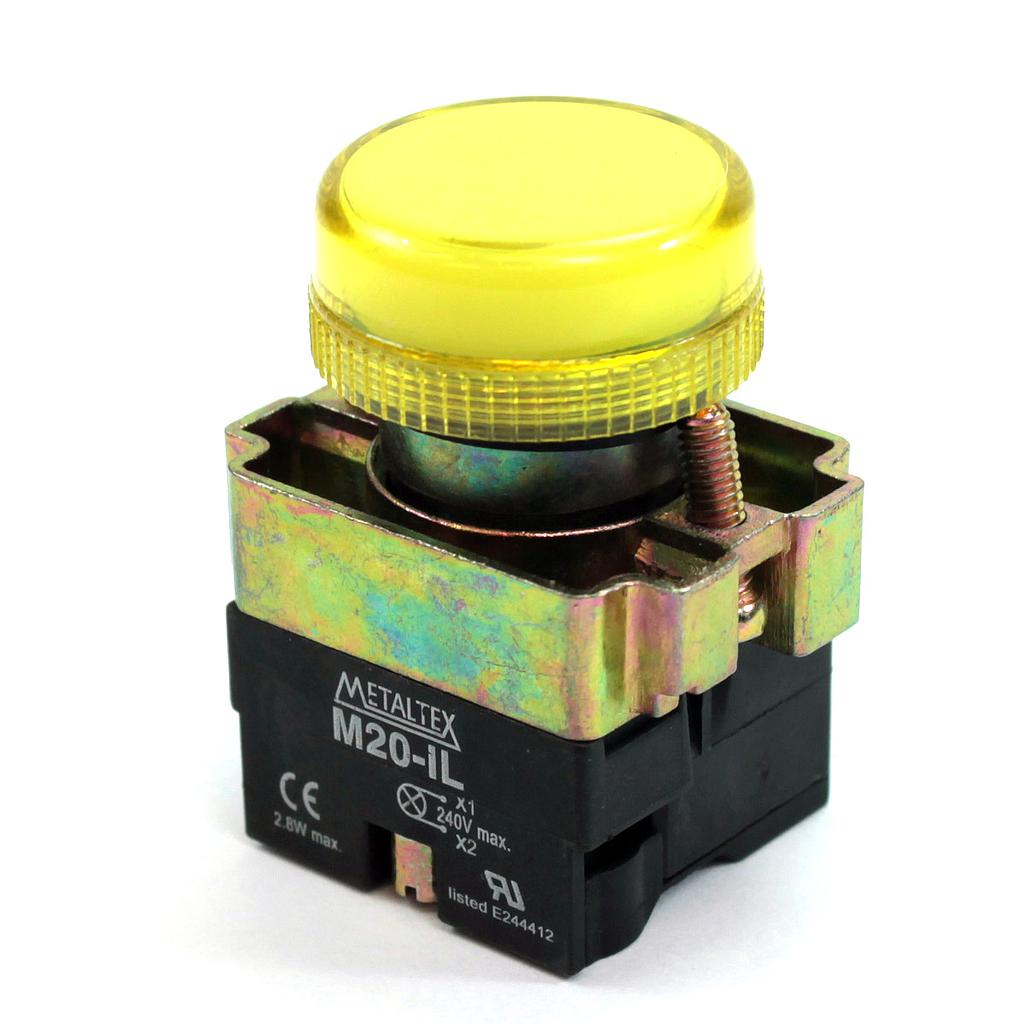 Piloto Led 22mm 220V - amarillo