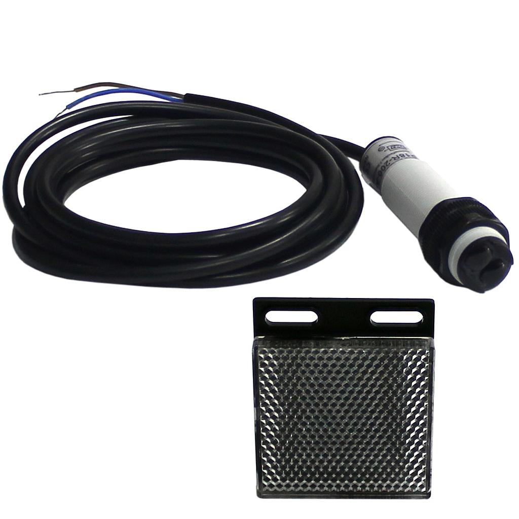 Sensor fotoeléctrico Retroreflectivo NC - 2M - 90~250VCA
