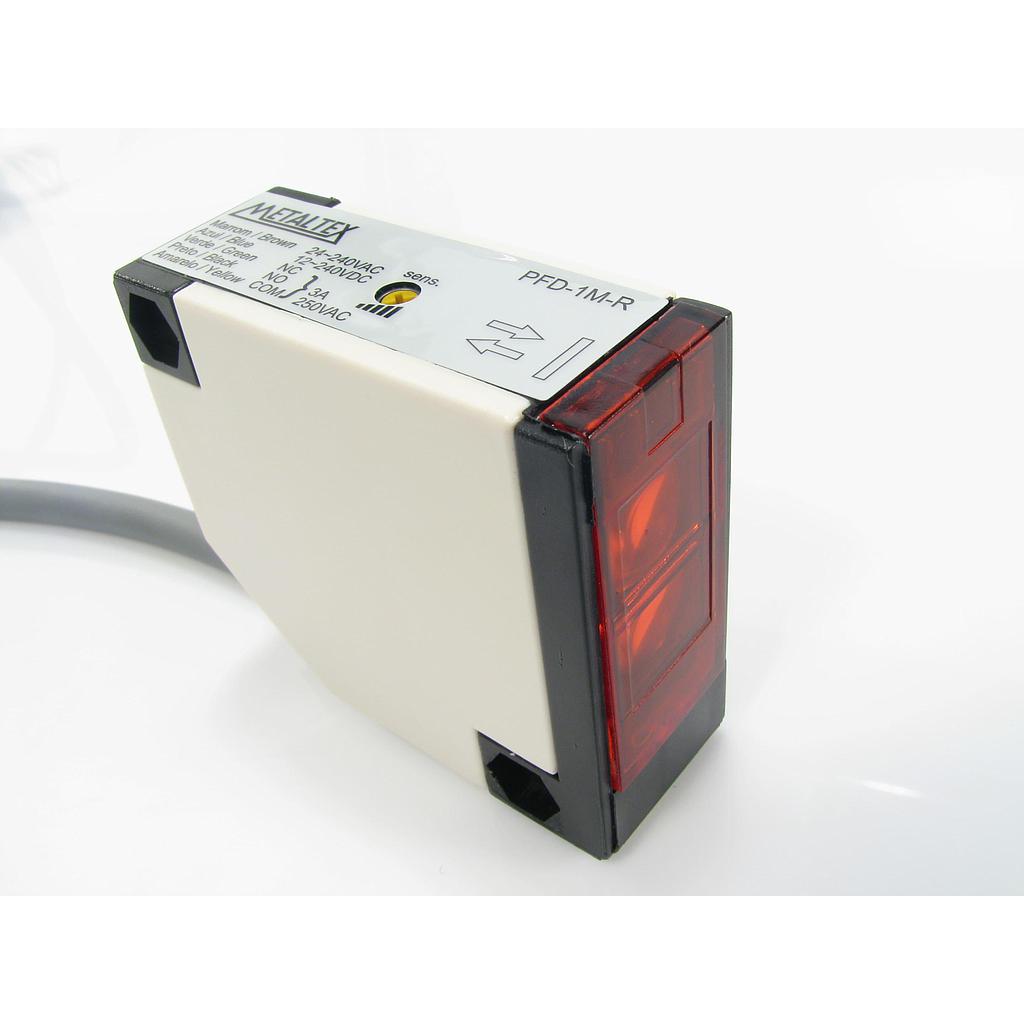 Sensor fotoeléctrico Difuso 1m salida relé 24-240VCA/CC