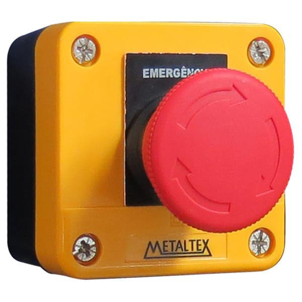 Caja plástica para Botón 22mm sin huecos color amarillo