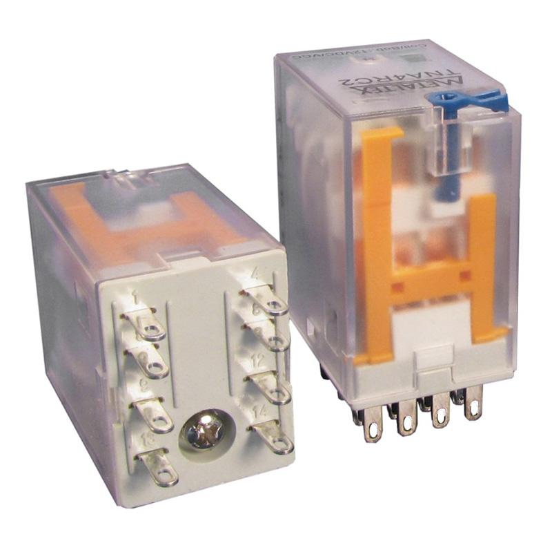 Relé subminiatura, 4 contactos reversible bobina 220VAC