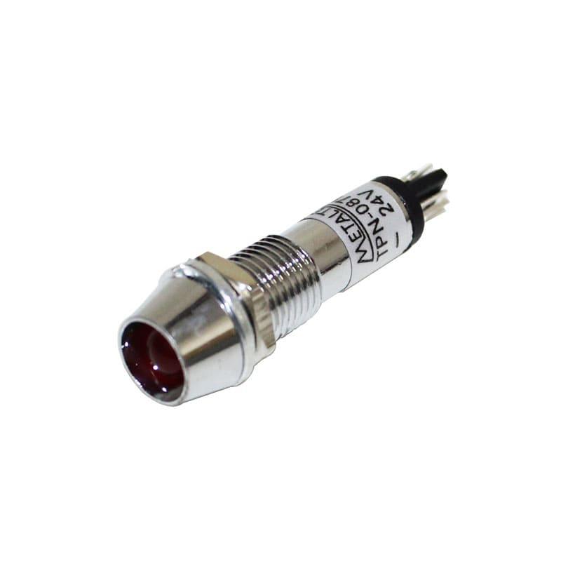 Indicador LED 8mm - 24V rojo