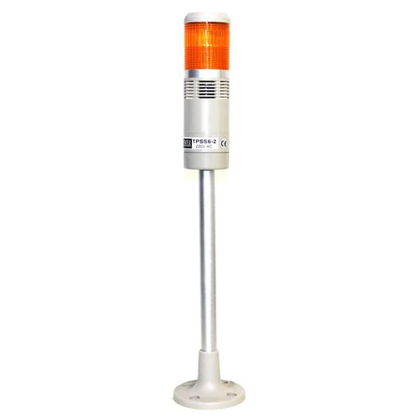 Señalero Torre 60mm Luz continua y parpadeante, Sirena 220V naranja