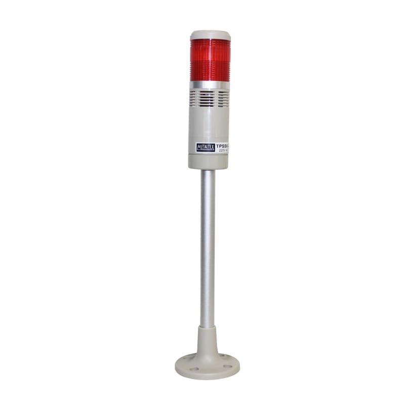 Señalero Torre 60mm Luz continua y parpadeante, Sirena 220V rojo