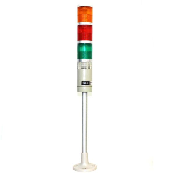 Señalero Torre 60mm Luz continua y parpadeante, Sirena 220V rojo/naranja/verde