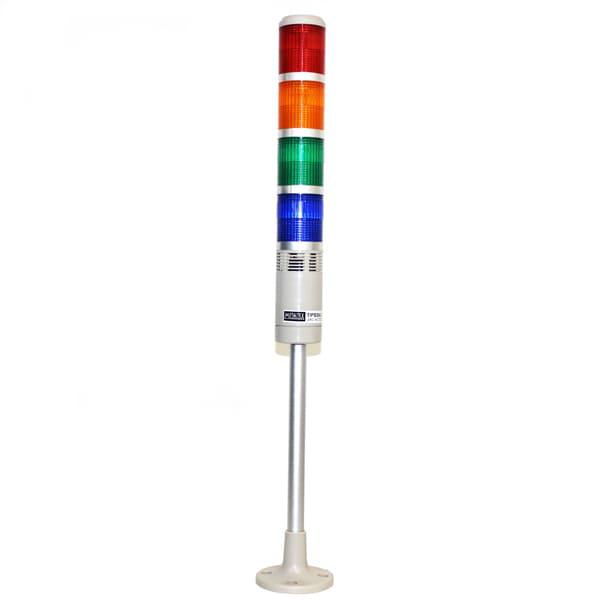 Señalero Torre 60mm Luz continua y parpadeante, Sirena, 24V rojo/naranja/verde/azul