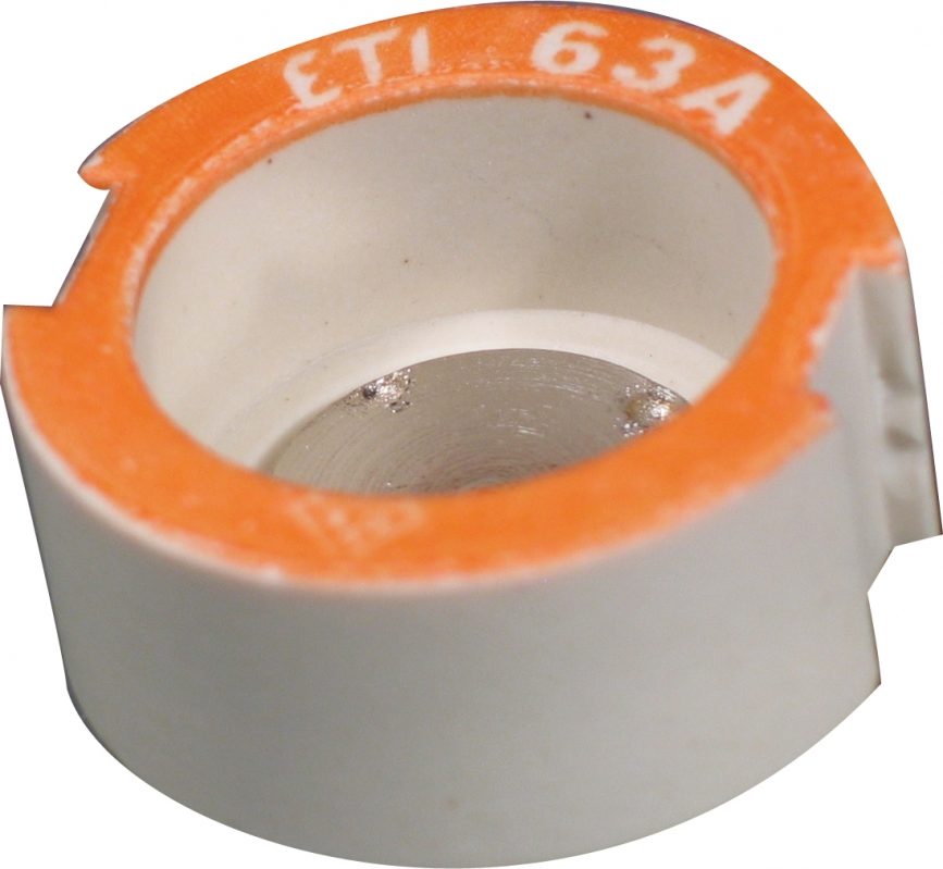 Anillo de ajuste para fusible Botella tamaño D02, 63A