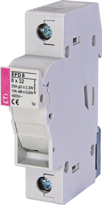 Base portafusible 8x31; 1 polo, serie EFD