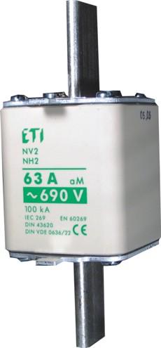Fusible tamaño NH00C KTF; curva AM ; marca ETI; 25A ; 690V