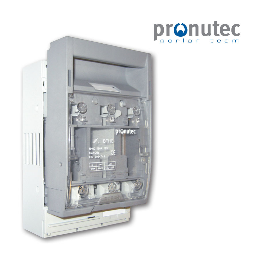 Portafusible desconectable en carga NH00 / NH000, 3 polos, panel, 160A 690V