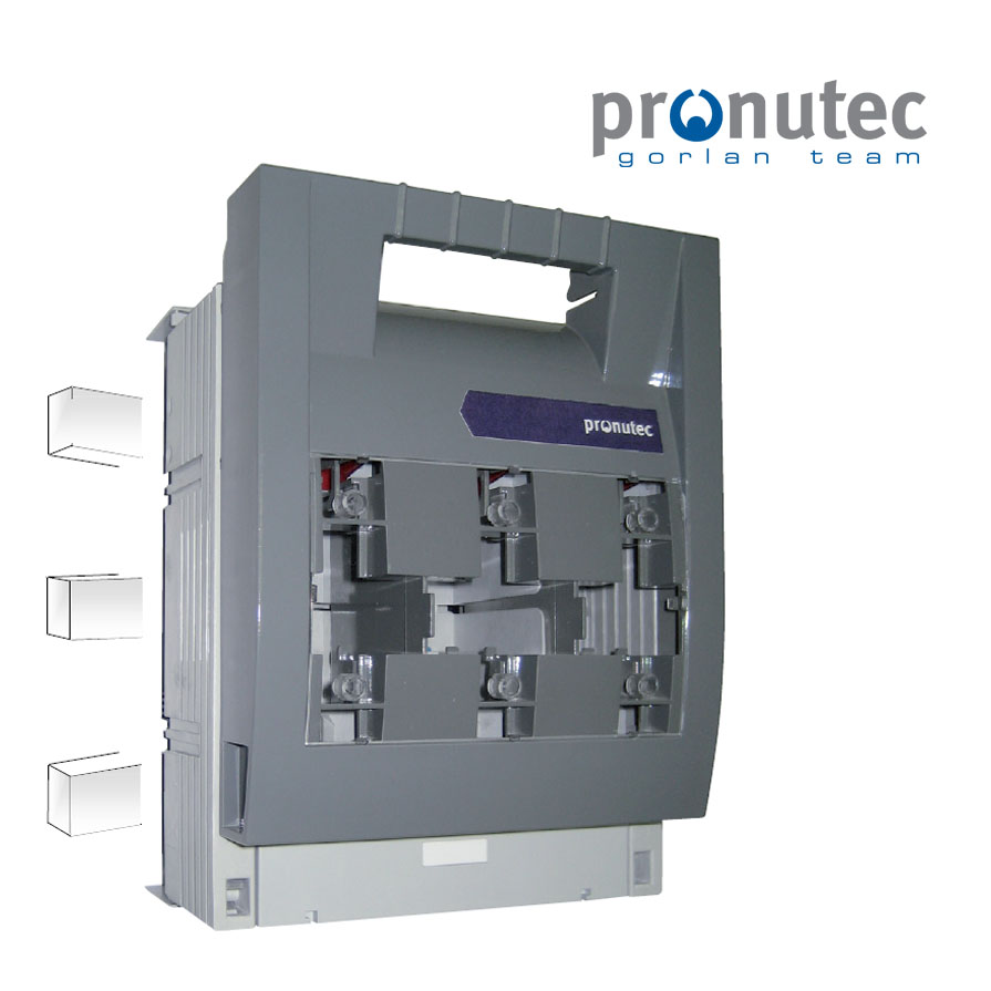 Base desconectable en carga, 3 polos,  para fusibles NH2;  fijación en busbar