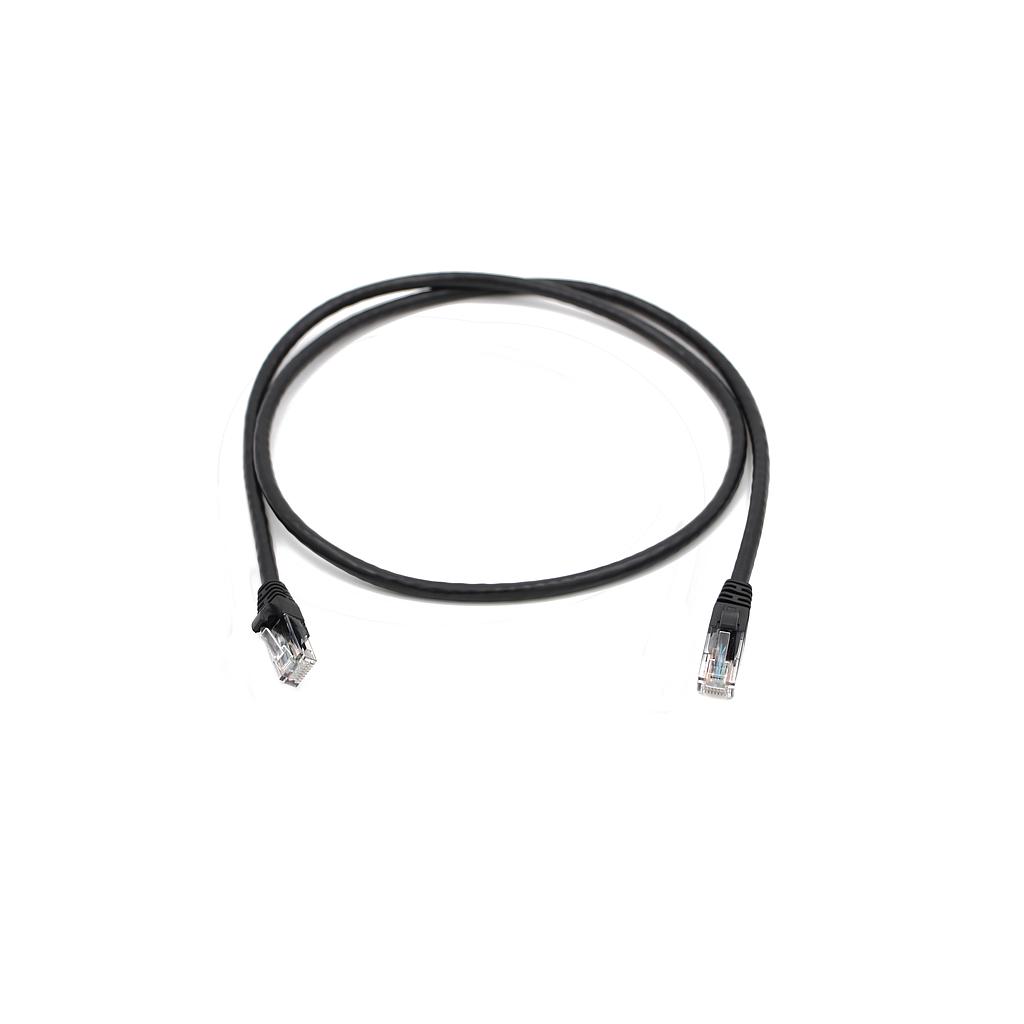 Pack 4 Patch Cord CAT6 UTP Inyectado Negro, PVC, 50CM