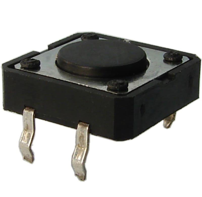 Llave táctil 12X12mm, altura total 15,0mm, fuerza de operación 160gr