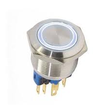 Botonera antivandalismo iluminado Pulsador alternado- blanco 22mm 220VCA/CC