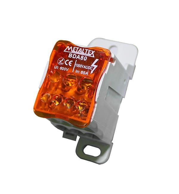 Bloque de distribución modular 80A 7 terminales