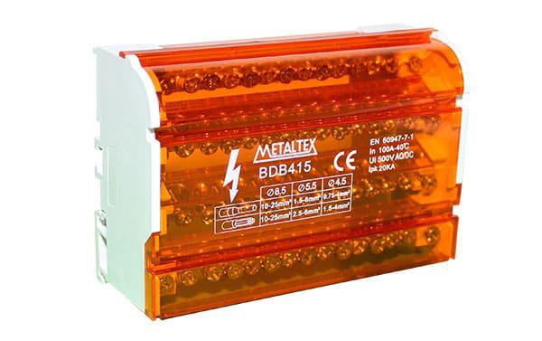 Repartidor tetrapolar 100A 4x15 terminales