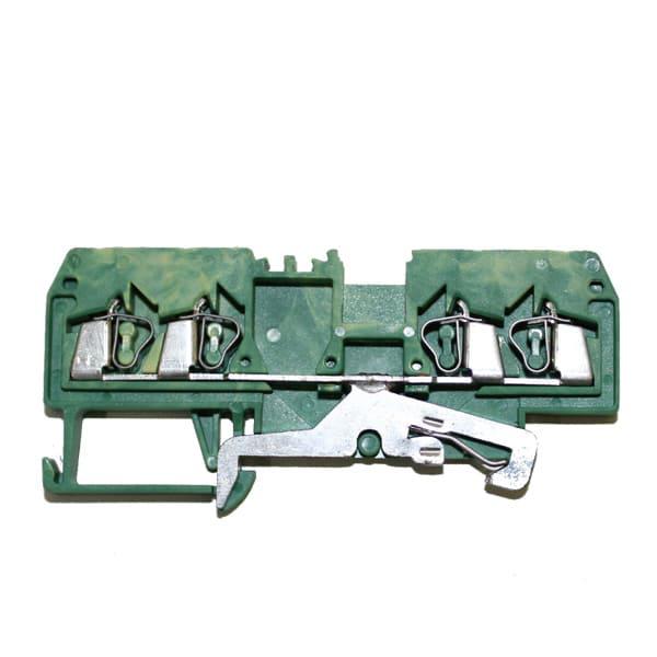 Bornera Tierra resorte 2,5mm² frontal 4 vias