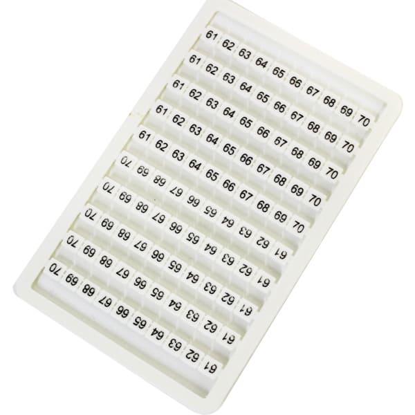 Panel con 100 identificadores de 61 a 70 P/ conector M