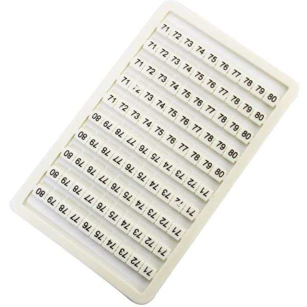 Panel con 100 identificadores de 71 a 80 P/ conector M