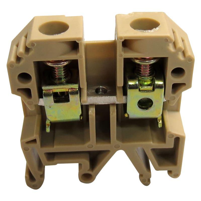 conector de paso 10mm P/ riel DIN TS32 / TS35 color beige