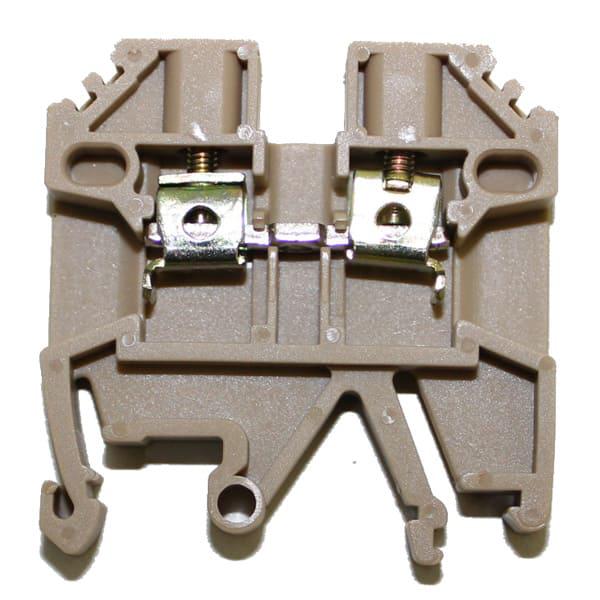 conector de paso 2,5mm P/ riel DIN TS32 / TS35 color beige