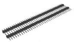 Pin Header doble doble fila aislador, 30mm de longitud, 80 pines dorada, paso de 2,54mm