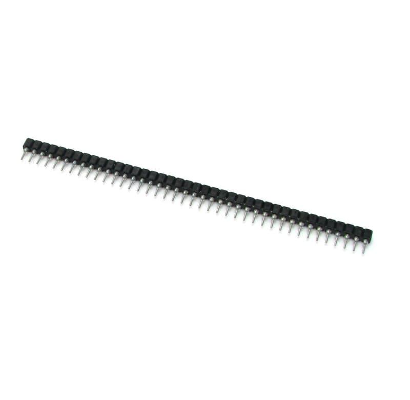 Soquete torneado para circuito integrado de protección barra simple 8 pines dorado, paso de 2,54mm