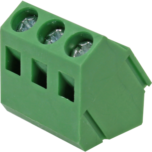 Borne modular 45 malla de protección para PCI, 3 pines, paso 5,0mm, altura de 15,5mm, verde