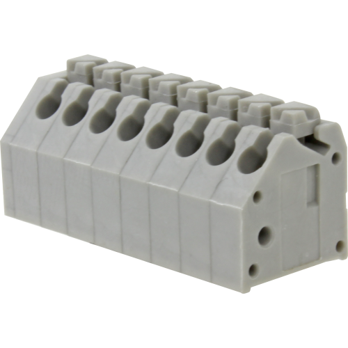 Borne 45 malla de protección para PCI, 8 pines, paso 3,5mm, altura de 11,5mm, conexión con resorte, gris