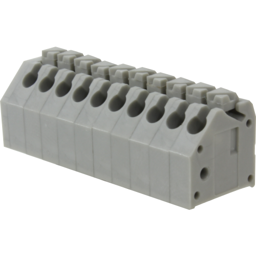 Borne 45 malla de protección para PCI, 10 pines, paso 3,5mm, altura de 11,5mm, conexión con resorte, gris