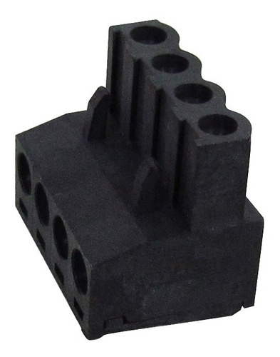 Borne plug para cable, 4 pines, paso 5,08mm, negro