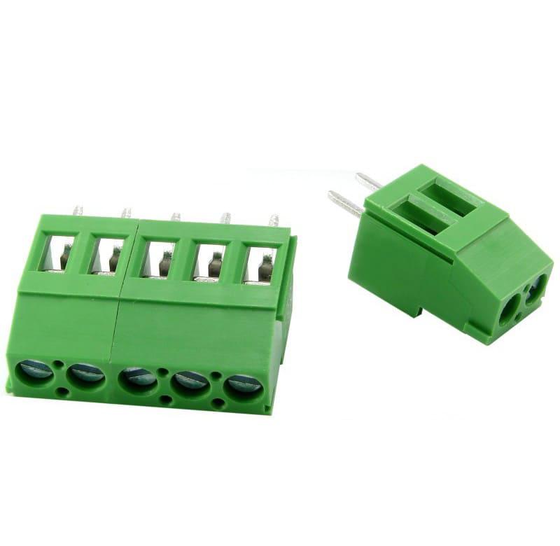 Borne modular para PCI, 2 pines, paso 5,08mm, altura de 18,0mm, verde