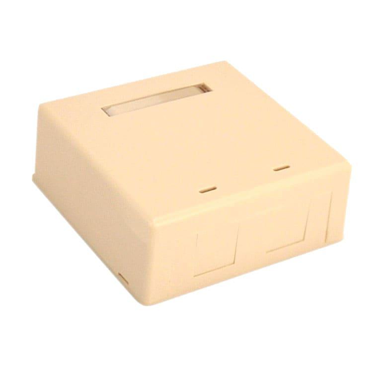CAJA de traslapo 2 KEYSTONES (RJ45) CAT.6