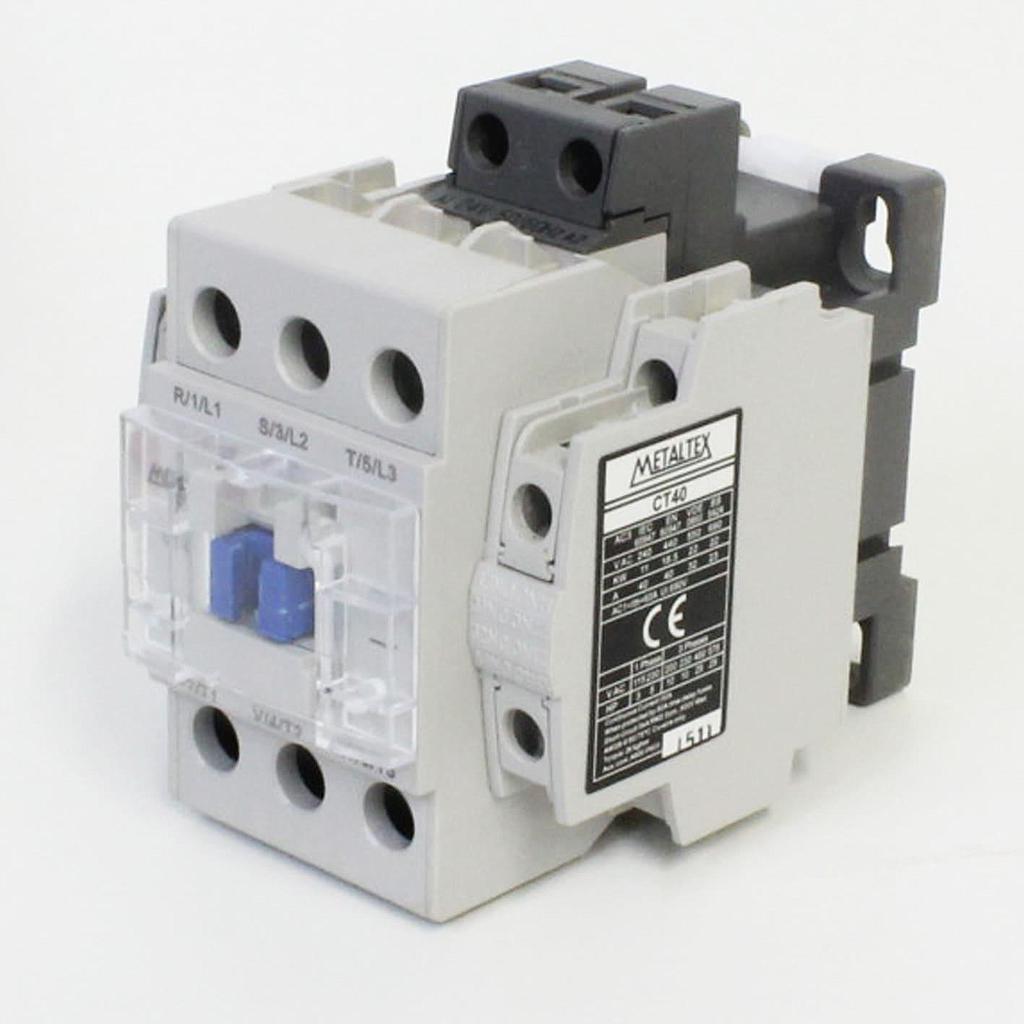 Contactor Tripolar 40A/AC3 Bobina 110VCA Auxiliar 2NA+2NC