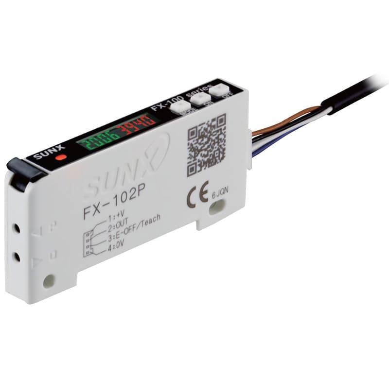 Sensor Fotoeléctrico para Fibra Óptica PNP -luz roja con cable 2m