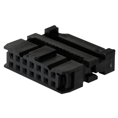 conector latch hembra para cable plano, 14 pin 2x7 negro paso 2.54mm
