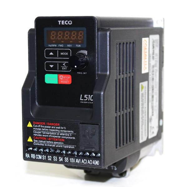 Variador Frecuencia marca Teco 1HP 220V Monofásico Entrada Dig. NPN