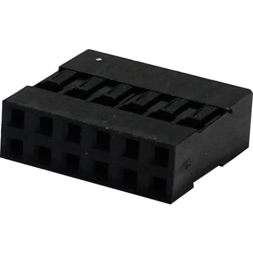 conector MINI LACTH, alojamiento hembra para cable, 12 pines (2X6), paso 2,54mm (usar terminal hembra-MLTF)