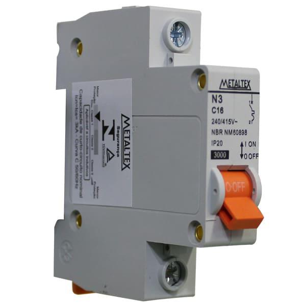 Interruptor automático 3KA 1 polo Curva C 16A