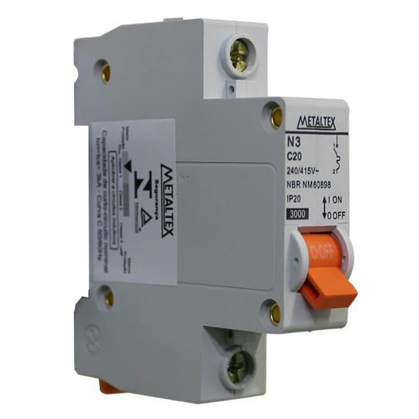 Interruptor automático 3KA 1 polo Curva C 20A