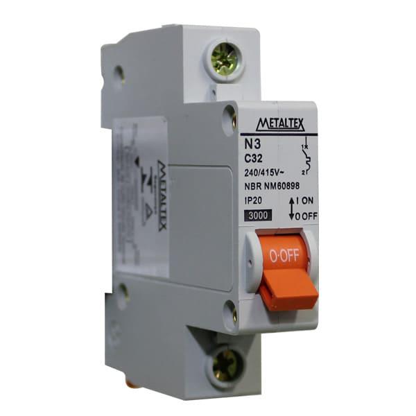 Mini Disjuntor 3KA 1 polo Curva C 32A