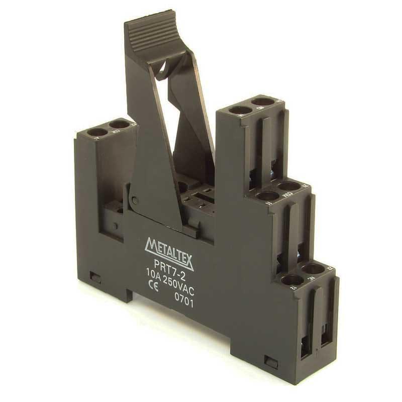 Base para relé JX1 y JXC2, fijación riel DIN