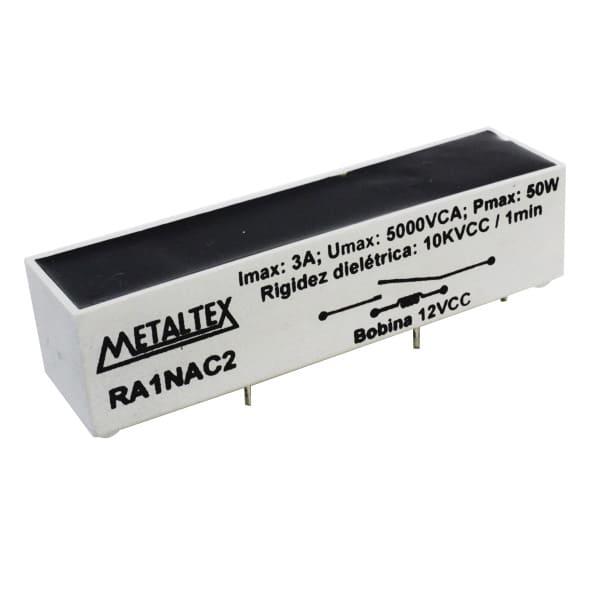 Relé REED de ALTA tensión, 1 contacto NA, voltaje bob:12VCC, capacidad de 3A, potencia 50WATTS, tensión de conMUTACIÓN de 5.000VCC, RIGIDEZ DIELÉTRICA de 10KVCC