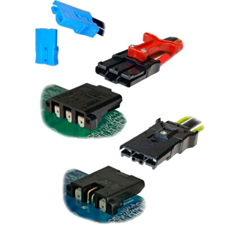 conector SBS75X, 90 malla de protección para PCB, negro