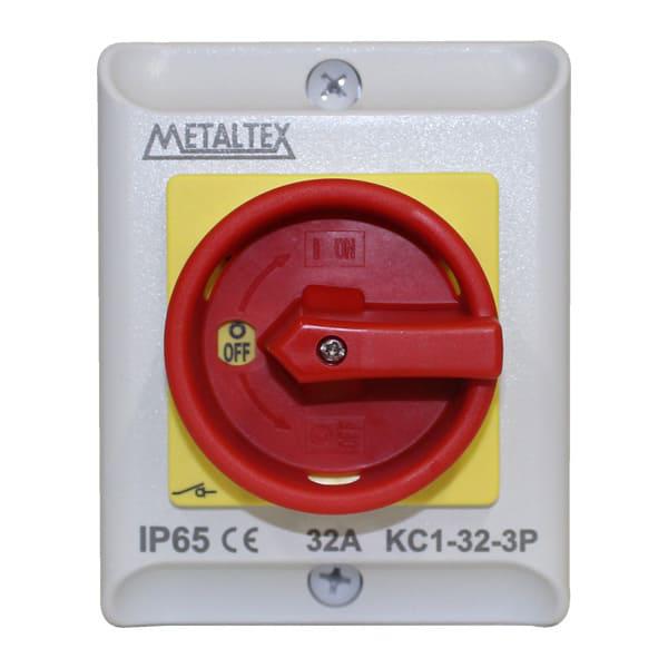 Seccionadora 3 polos 32A caja IP65